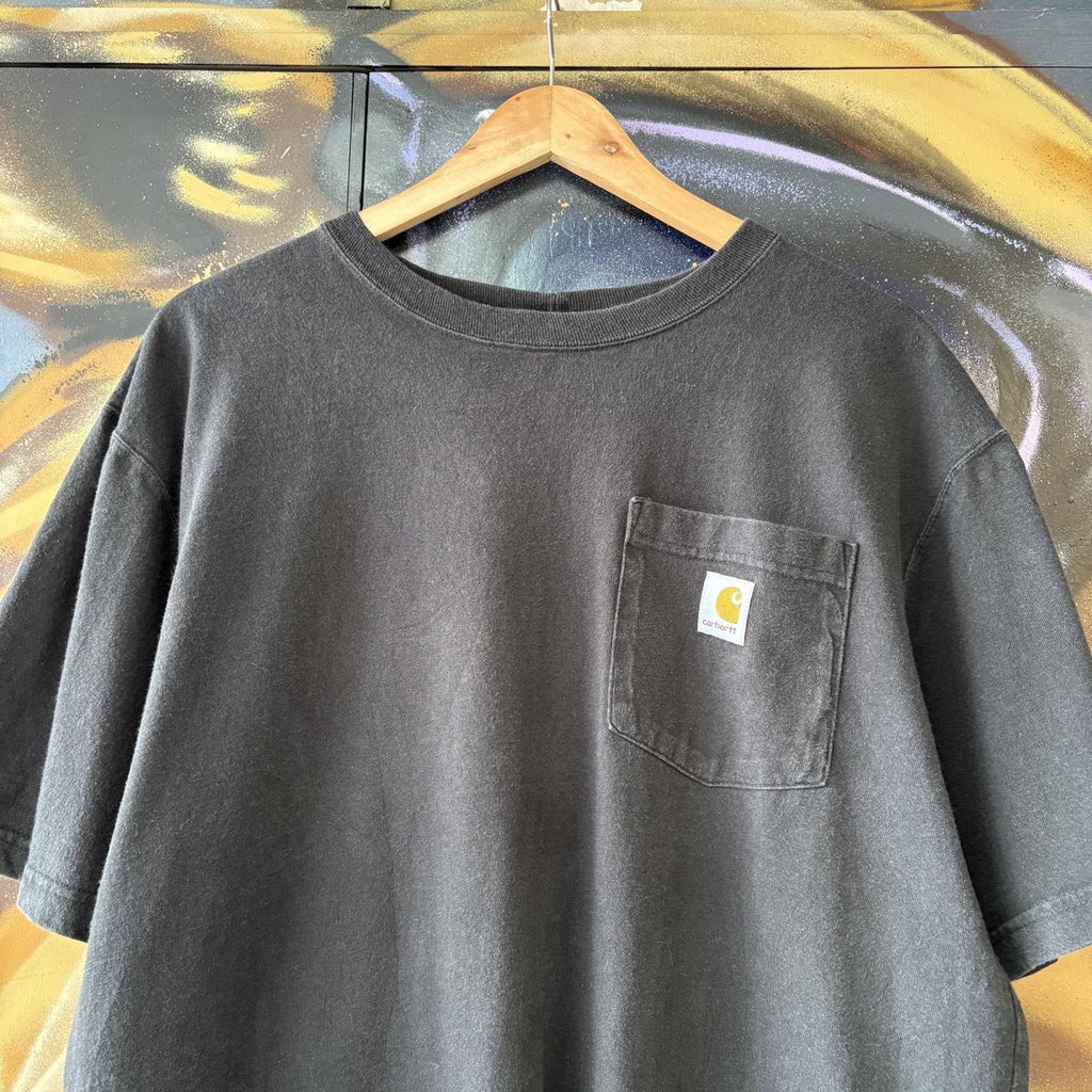 Vintage Carhartt  T shirt Mens Medium Black Loose Fit Heavyweight Workwear Durable Skate Tee Top 90s Y2K 00s