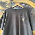 Vintage Carhartt  T shirt Mens Medium Black Loose Fit Heavyweight Workwear Durable Skate Tee Top 90s Y2K 00s