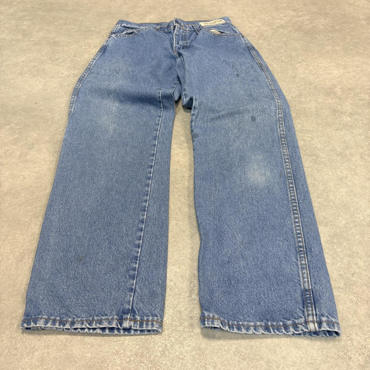 BR2701GP-U - Vintage retro essential  Dickies Straight Leg Blue Wash Denim Jeans Trousers pants #denim #straightleg #dickies #skater