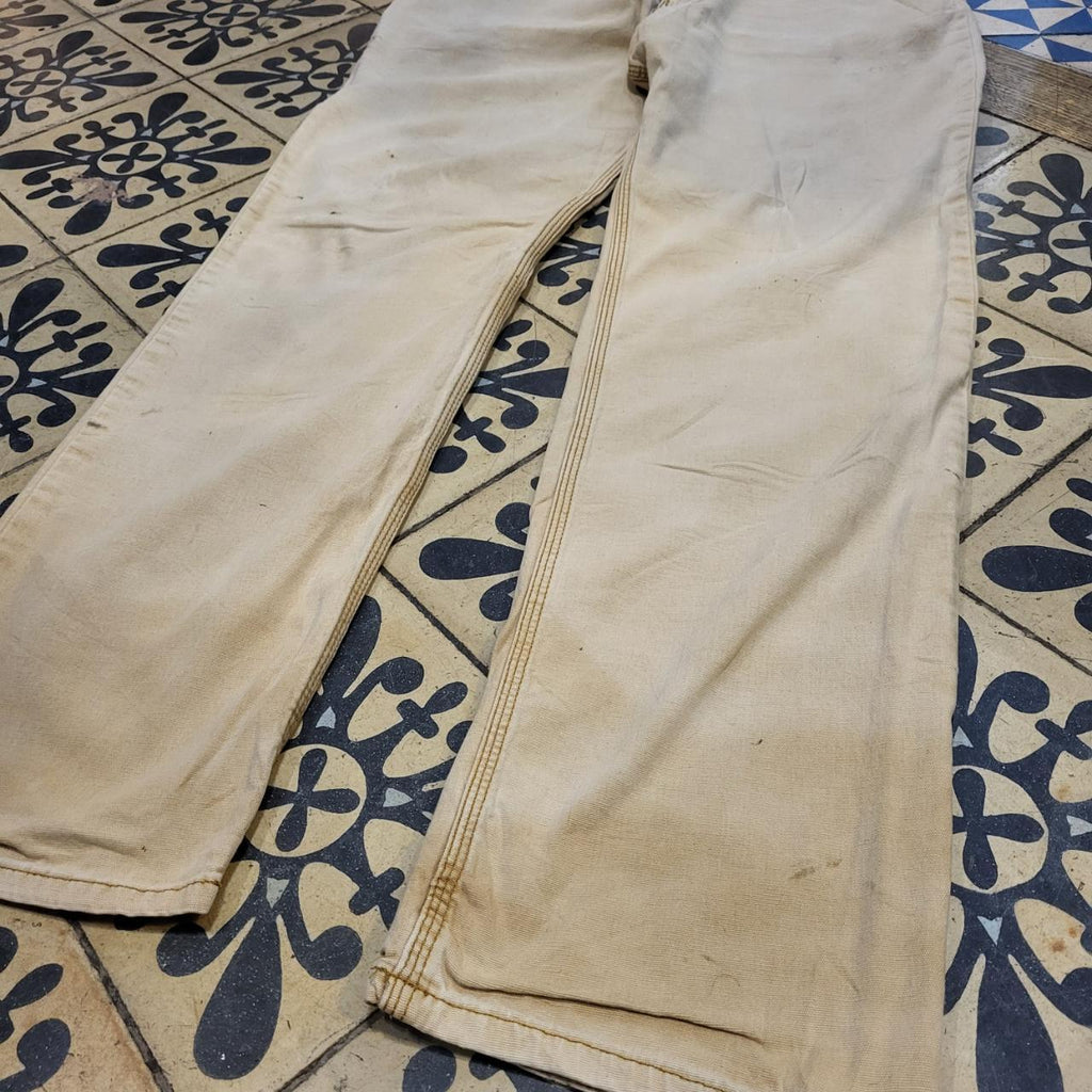 TRW0071BR - Vintage retro essential Carhartt straight leg Trousers pants jeans with embroidered patch logo #workwear #carhartt #y2k #skater