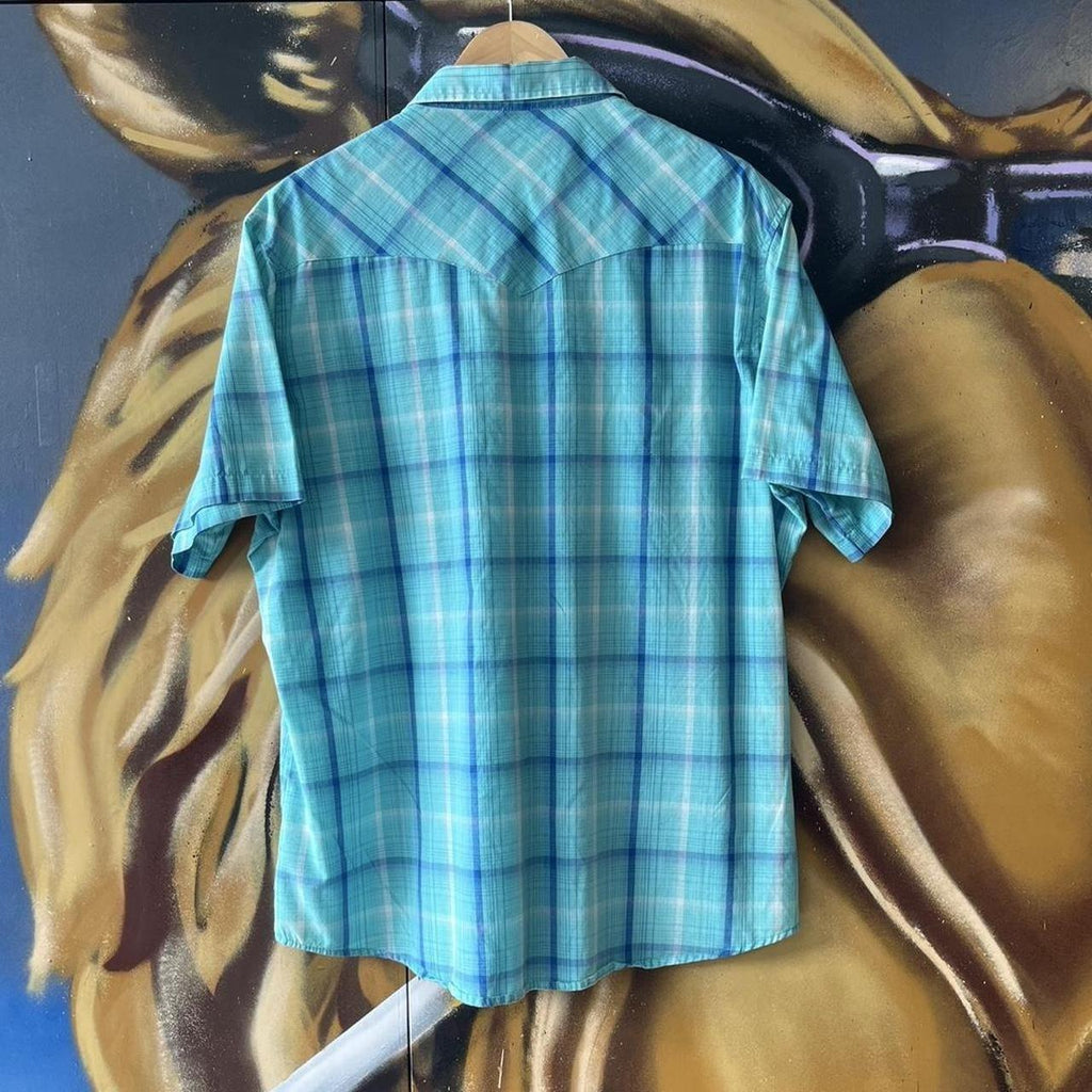 Plaid Short Sleeve Button Up Shirt
