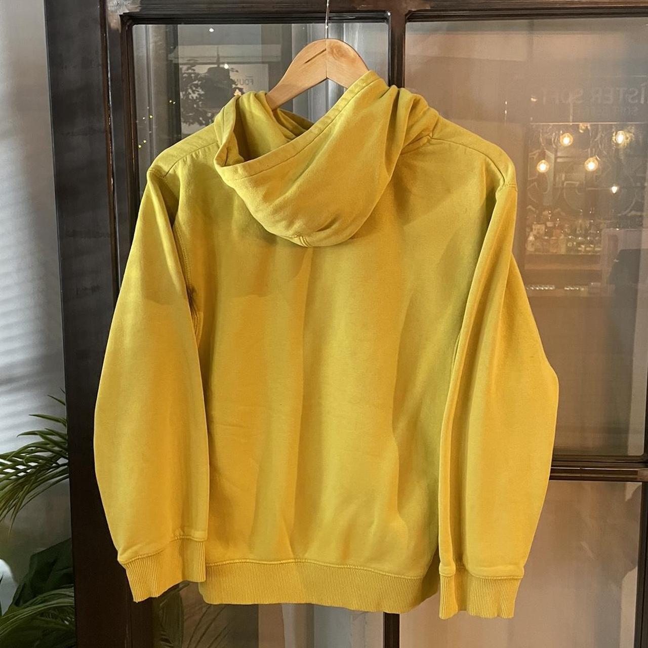 SWT432BR - Vintage Retro Essential Yellow Nike Sweatshirt Hoodie with big spellout embroidered logo #90s #sportswear #essential #nike #y2k