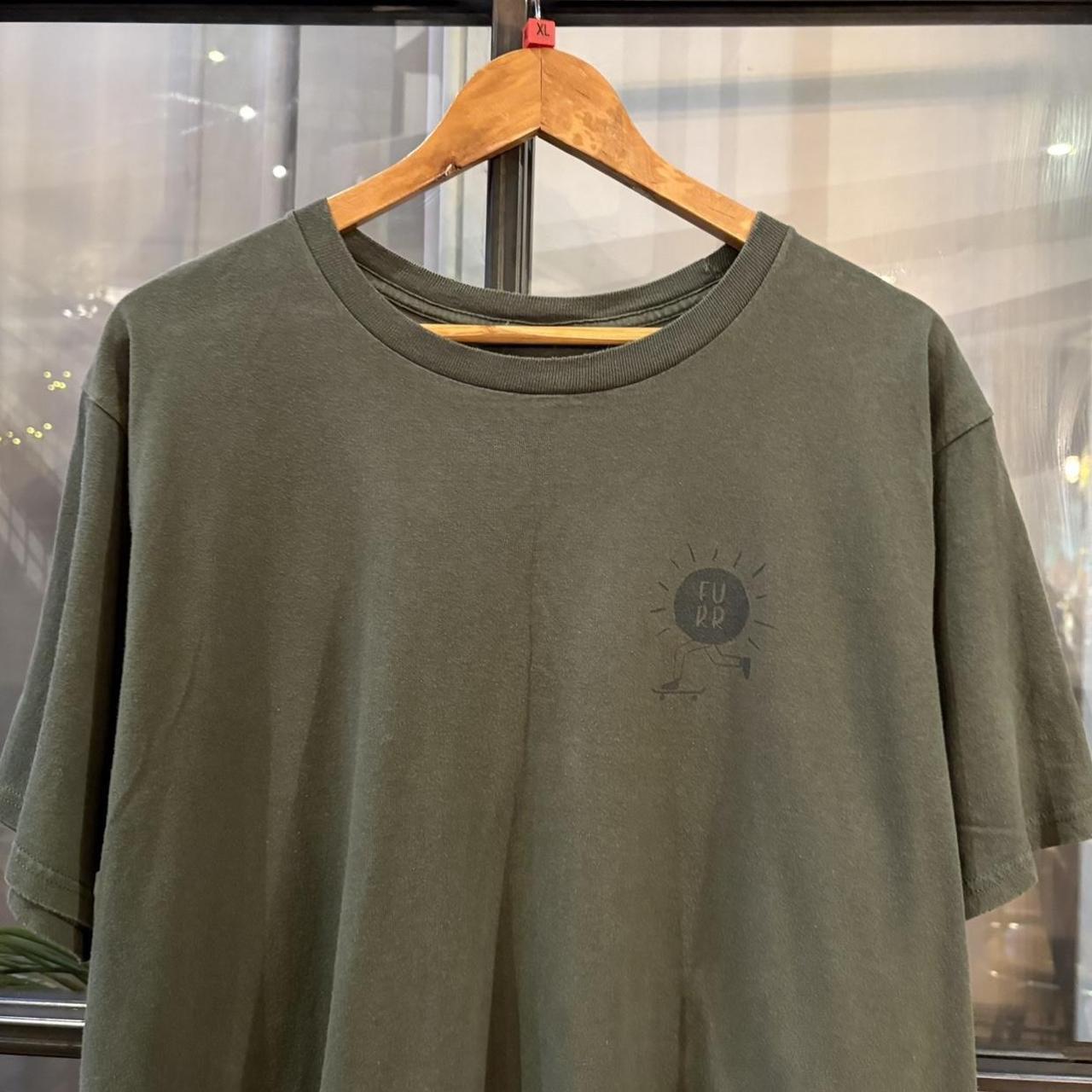 CP4703G-F - Vintage Retro Essential Khaki Furr Skateboards Good Vibes Graphic Print Top Tee T-shirt #furr #graphic #top #skater #goodvibes
