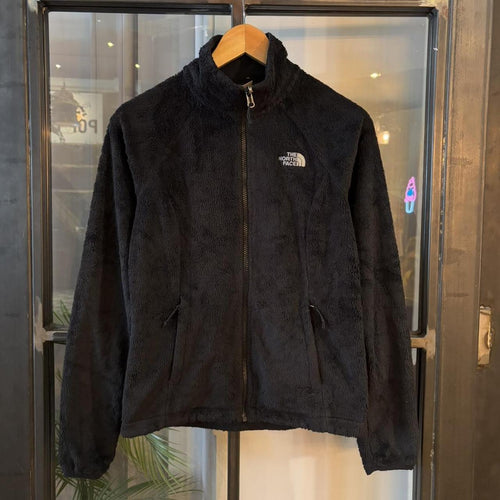 0325C78UF - Vintage retro essential Black The North Face Fluffy full zip up outdoor sweatshirt fleece jacket #pullover #tnf #expedition #hike #gorpcore