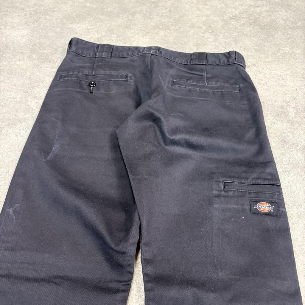 BR1912ZQ-U - Vintage retro essential Black Dickies Skinny Straight Double Knee Trousers pants casual workwear #skater #utility #doubleknee #skinnystraight #dickies
