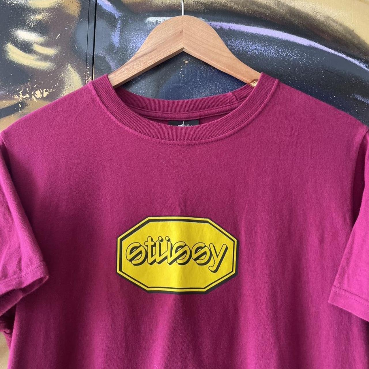 Stussy Centre Logo Spellout Graphic Tee