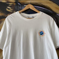 Adidas Originals T shirt Mens Small White Wander Hour World Globe Map Graphic Print Tee Top