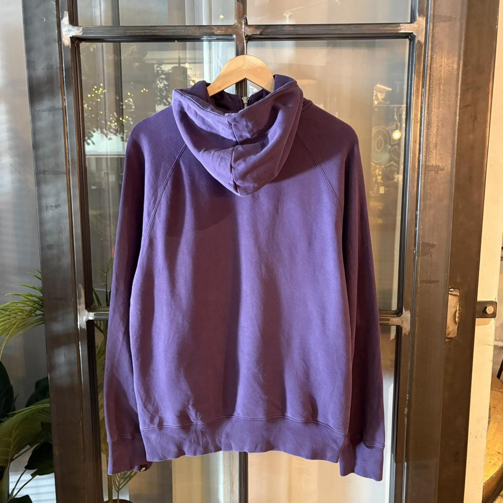 SWT386 - Vintage Retro Essential Purple 1/4 Zip Sweatshirt Hoodie with big spellout embroidered logo #90s #sportswear #essential #y2k #nike