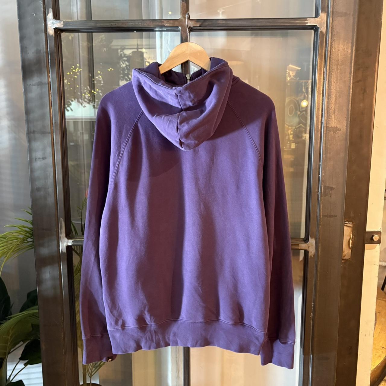 SWT386 - Vintage Retro Essential Purple 1/4 Zip Sweatshirt Hoodie with big spellout embroidered logo #90s #sportswear #essential #y2k #nike