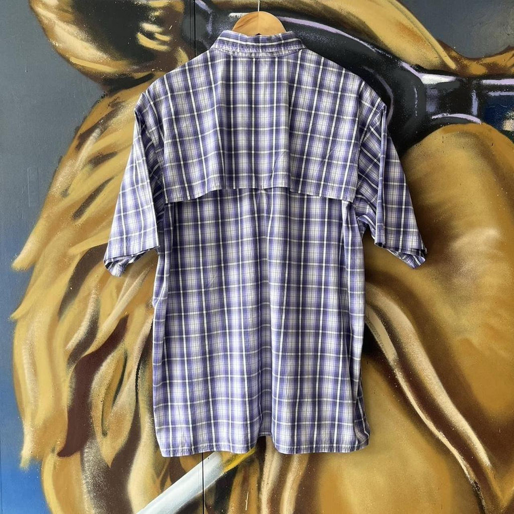Checked Short Sleeve Button Up Shirt