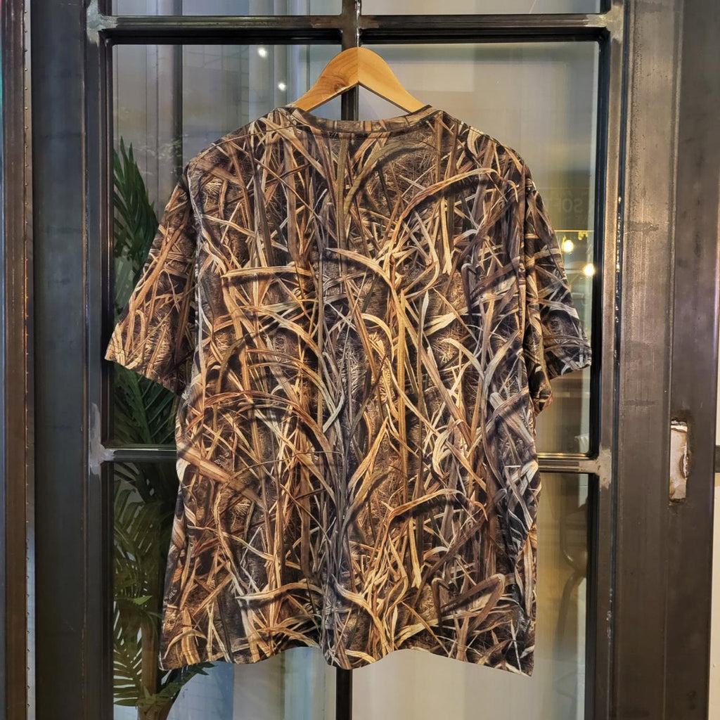 RTT026 - Vintage Retro essential RealTree Camouflage Khaki Green Brown Field Hunting graphic print Top T-Shirt Tee #utility #realtree #hunting #camo