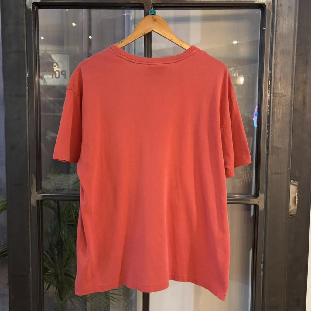 BR2804DV-P - Vintage Retro Essential Red Polo Ralph Lauren Pocket Top Tee T-shirt #90s #poloralphlauren #preppy #oldmoney #singlestitch