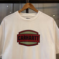 Carhartt WIP T shirt Mens Large White Press Script Logo Graphic Print Streetwear Skate Surf Tee Top 90s Y2K 00s
