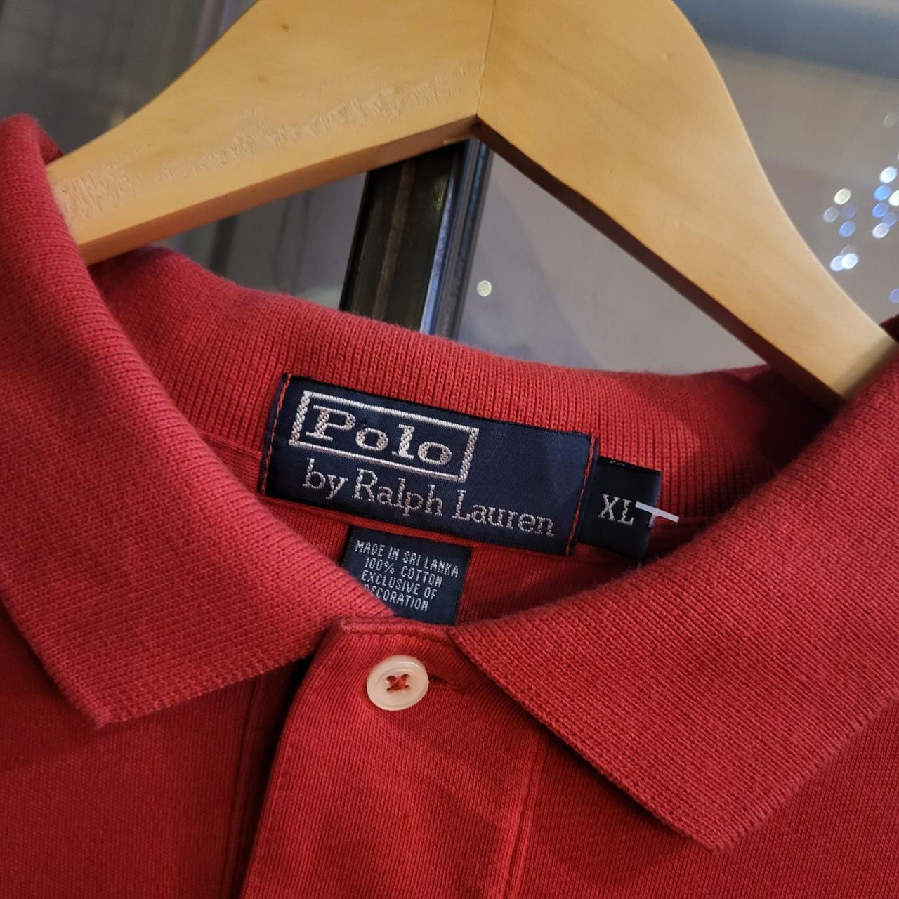 POL268 - Vintage Ralph Lauren Red Polo Shirt Short Sleeve collared button up top #Y2K #preppy #chiefkeef #golf #oldmoney