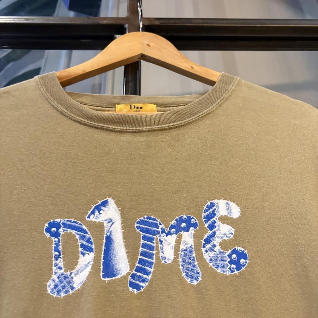 Dime MTL T shirt Mens Large Brown Socks Skateboard Graphic Print Skate Surf Tee Top 90s Y2K 00s