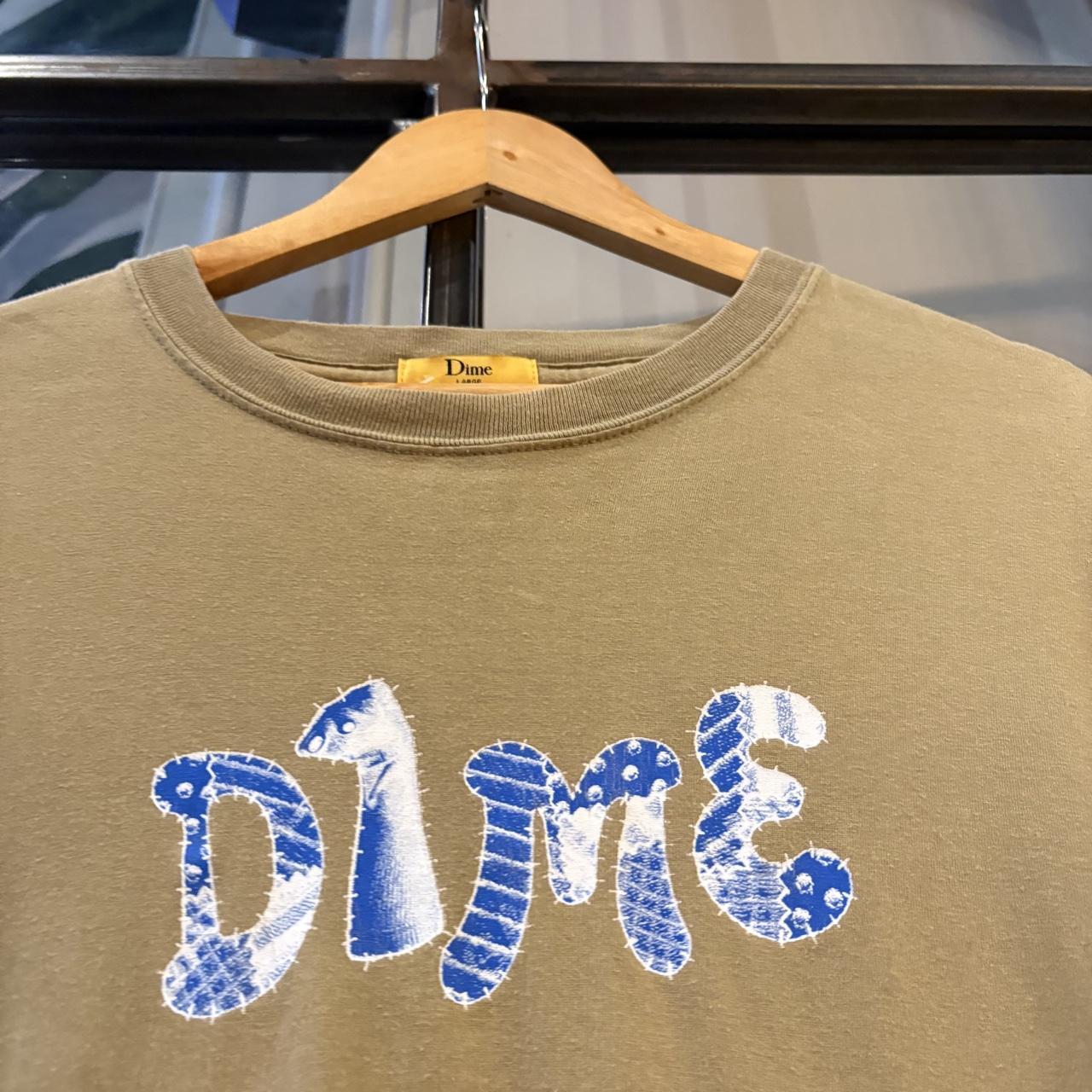 Dime MTL T shirt Mens Large Brown Socks Skateboard Graphic Print Skate Surf Tee Top 90s Y2K 00s