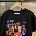0125A44P - Vintage Retro Essential Black Looney Tunes Tasmanian Devil 1999 Graphic Print Top Tee T-shirt #90s #graphic #warnerbros #taz #looneytunes