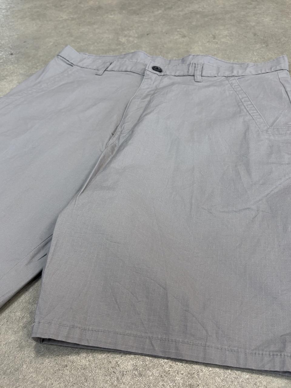 Vintage Dickies Jorts Mens 34” Grey Workwear Utility Ripstop Shorts Baggy Wide Leg Skate Surf Hip Hop 00s Y2K