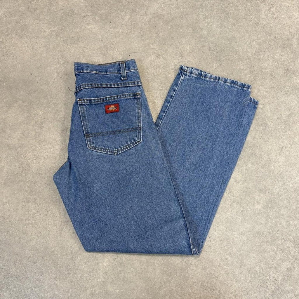 BR2701GP-U - Vintage retro essential  Dickies Straight Leg Blue Wash Denim Jeans Trousers pants #denim #straightleg #dickies #skater