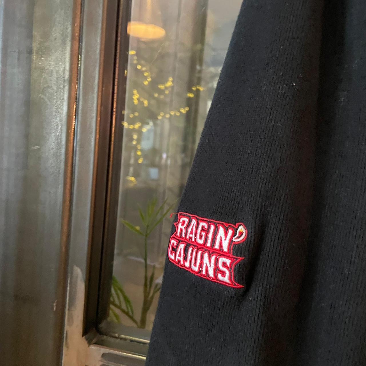 0325D49F - Vintage Retro Essential Black Polo Ralph Lauren 1/4 Zip fleece Jumper with embroidered ragin cajuns #oldmoney #fleece #smartcasual #preppy #poloralphlauren