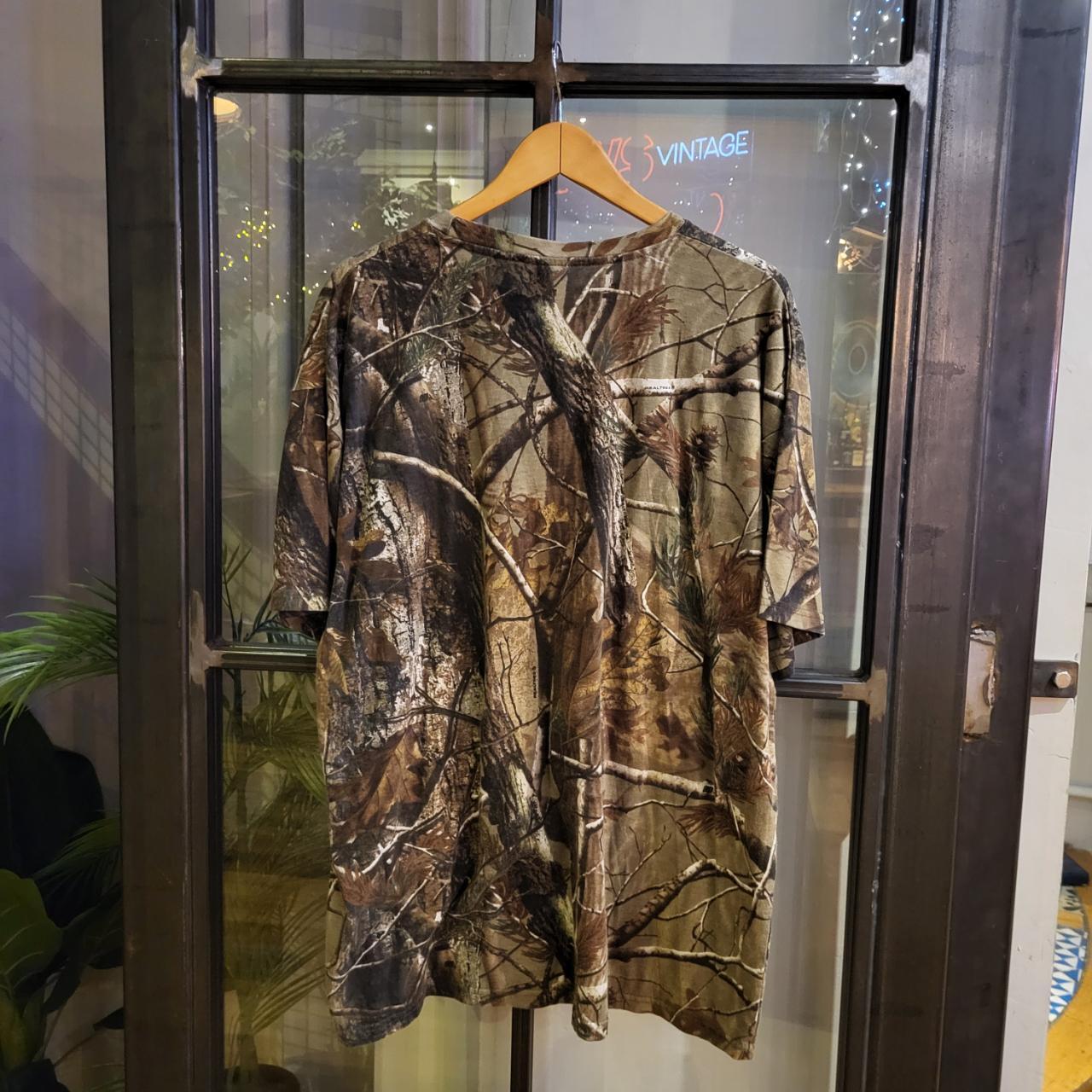RTT157 - Vintage Retro essential RealTree Camouflage Khaki Green Brown Field Hunting graphic print Top T-Shirt Tee #realtree #utility #camo #hunting