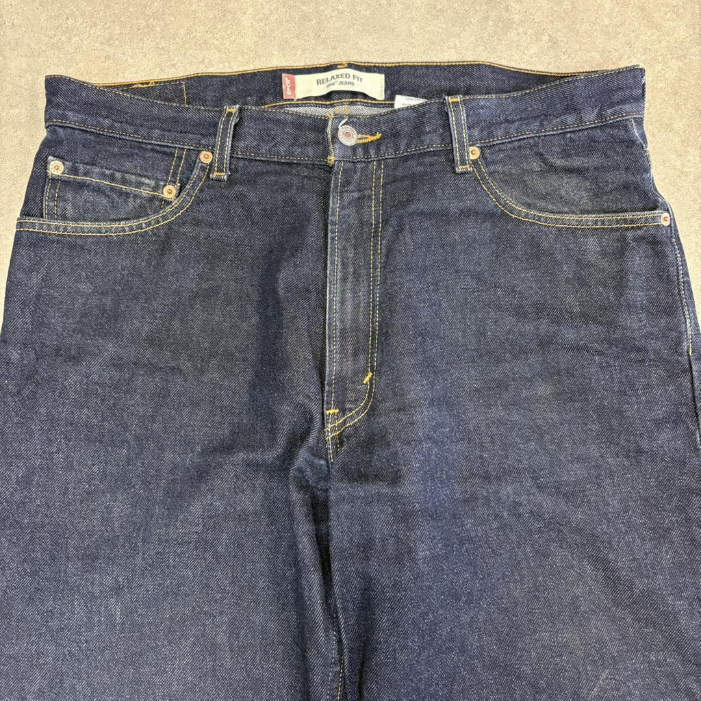 Vintage Dark Blue Wash Levi’s 550 Jeans Mens 36” Relaxed Fit Denim Trousers Skate Western Vintage Y2K 90s