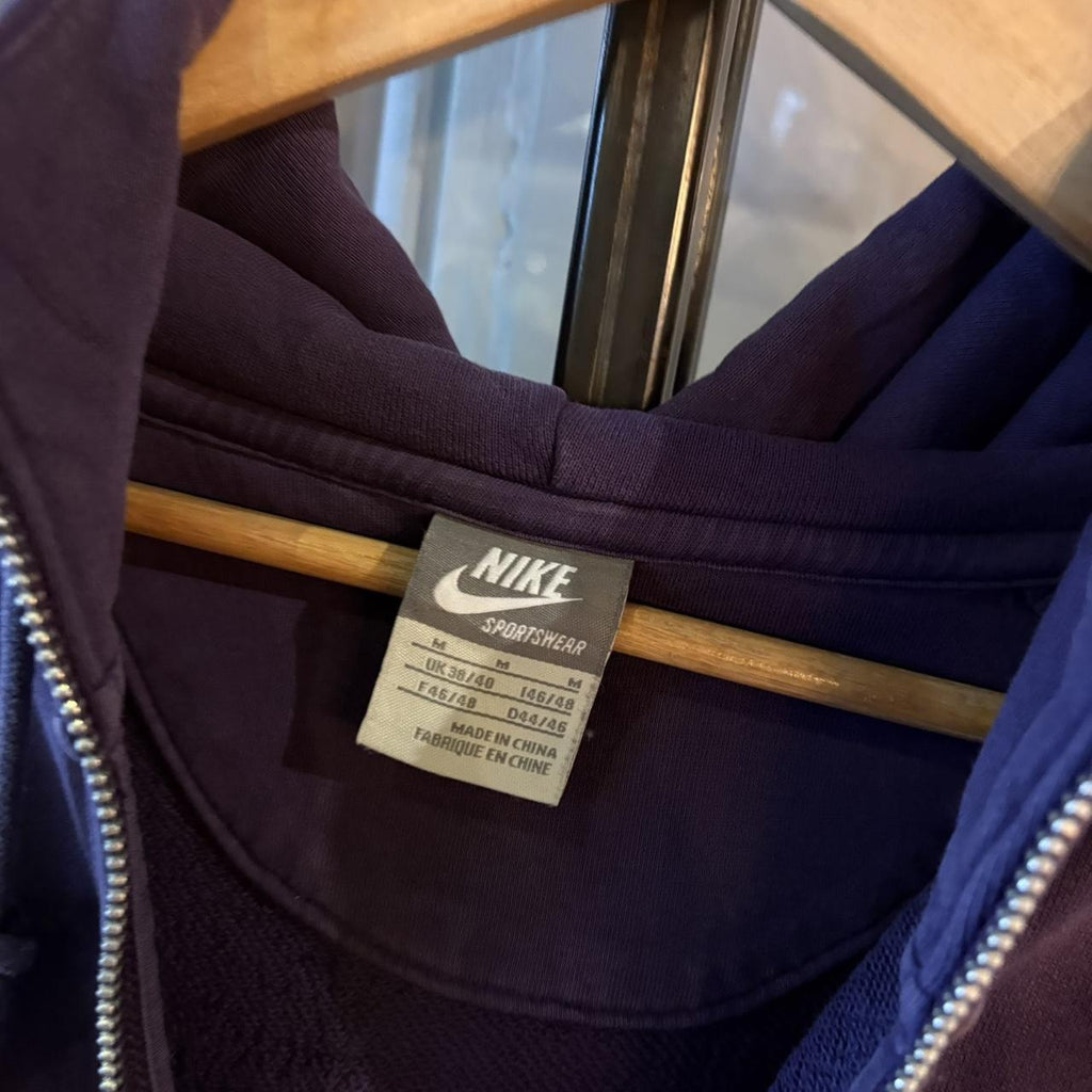 SWT386 - Vintage Retro Essential Purple 1/4 Zip Sweatshirt Hoodie with big spellout embroidered logo #90s #sportswear #essential #y2k #nike