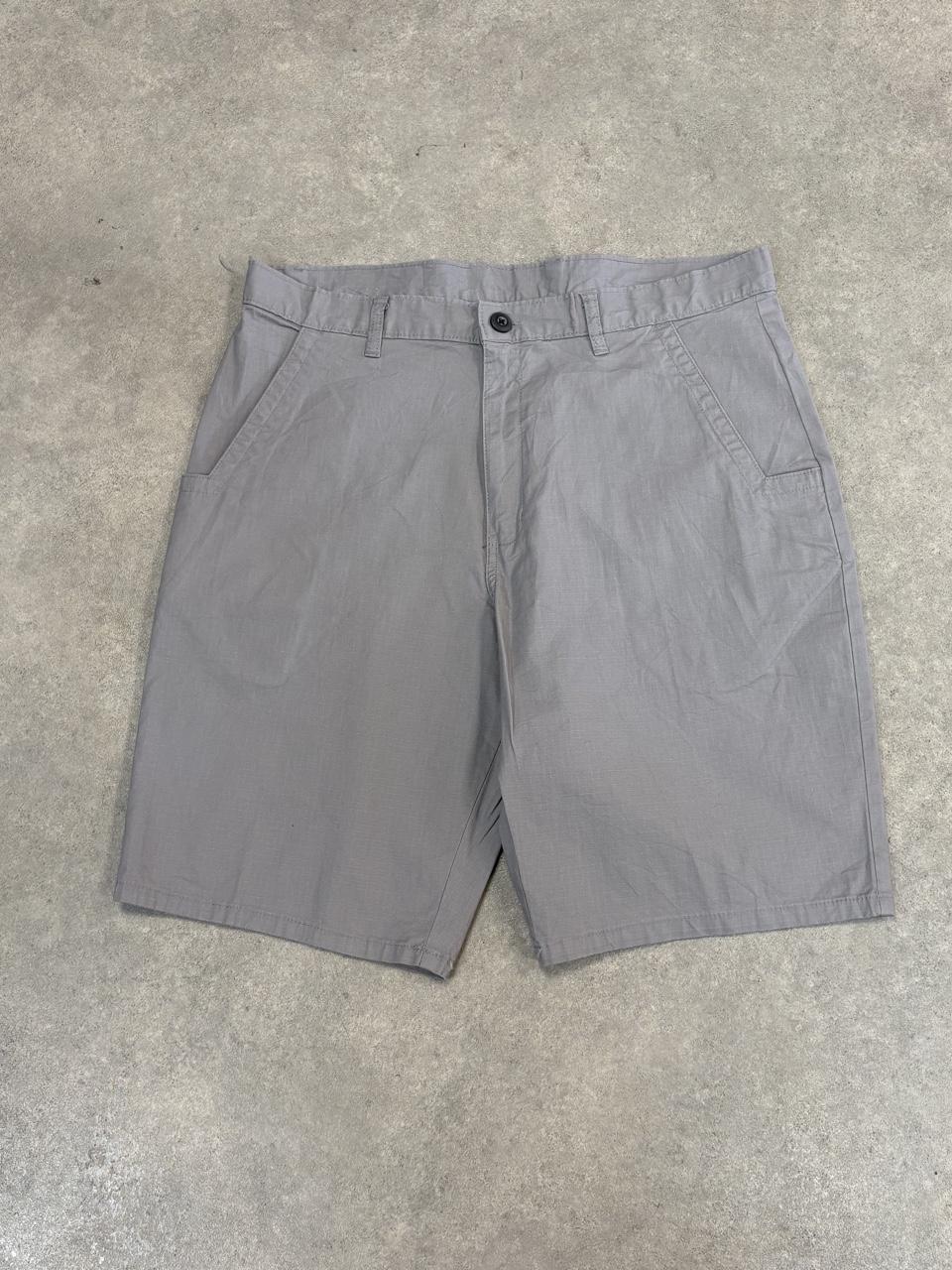 Vintage Dickies Jorts Mens 34” Grey Workwear Utility Ripstop Shorts Baggy Wide Leg Skate Surf Hip Hop 00s Y2K