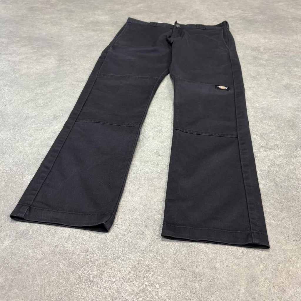 BR1912ZQ-U - Vintage retro essential Black Dickies Skinny Straight Double Knee Trousers pants casual workwear #skater #utility #doubleknee #skinnystraight #dickies