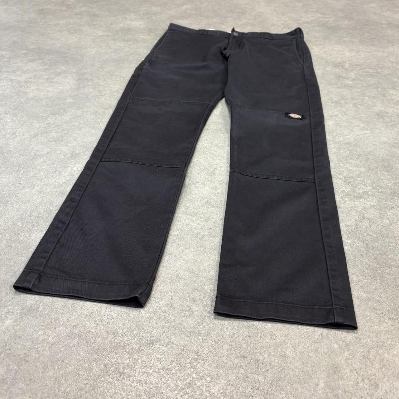 BR1912ZQ-U - Vintage retro essential Black Dickies Skinny Straight Double Knee Trousers pants casual workwear #skater #utility #doubleknee #skinnystraight #dickies