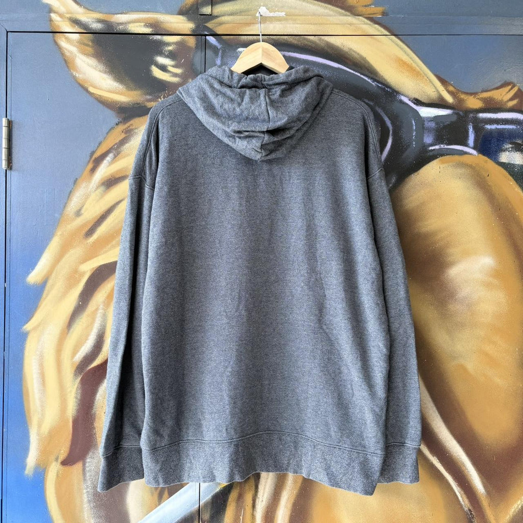 Vintage Nike Hoodie Top Mens XL Grey Centre Swoosh Logo Streetwear Sweatshirt Essential Minimal 90s Y2K