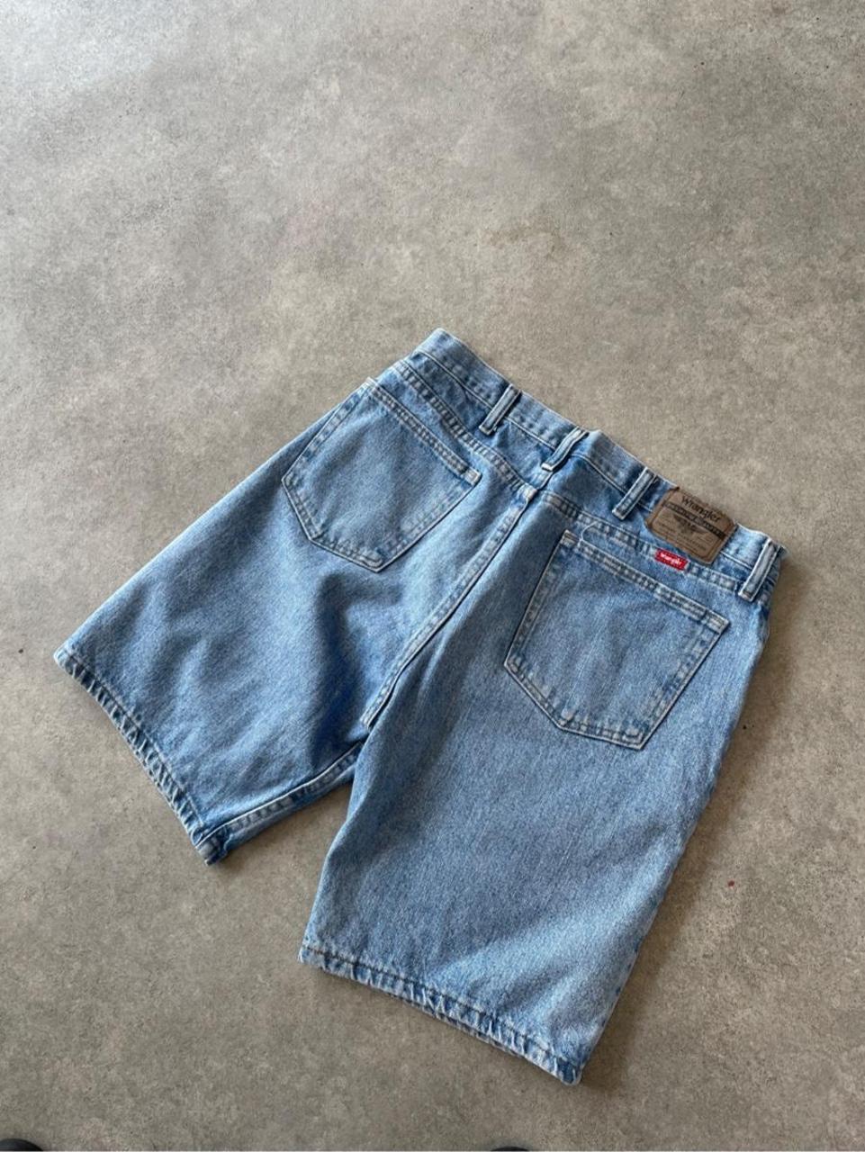 Wrangler Light Wash Blue Denim Jorts Shorts