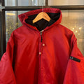 0325F77BR - Vintage Retro Essential  Red and Black Nike Reversible padded lined hooded jacket windbreaker coat #sportswear #y2k #90s #nike #reversiblejacket