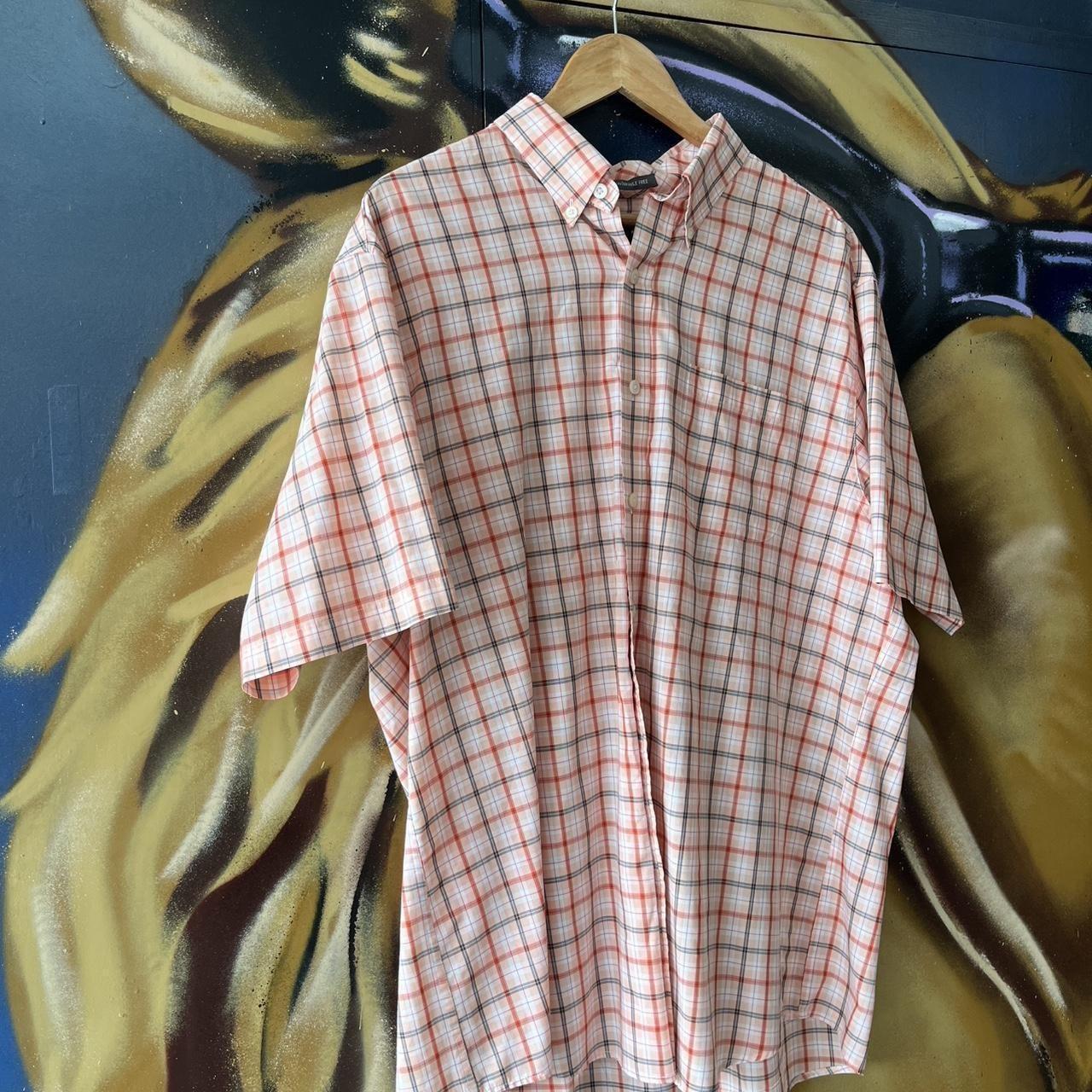 Checkered Short Sleeve Button Up Shirt