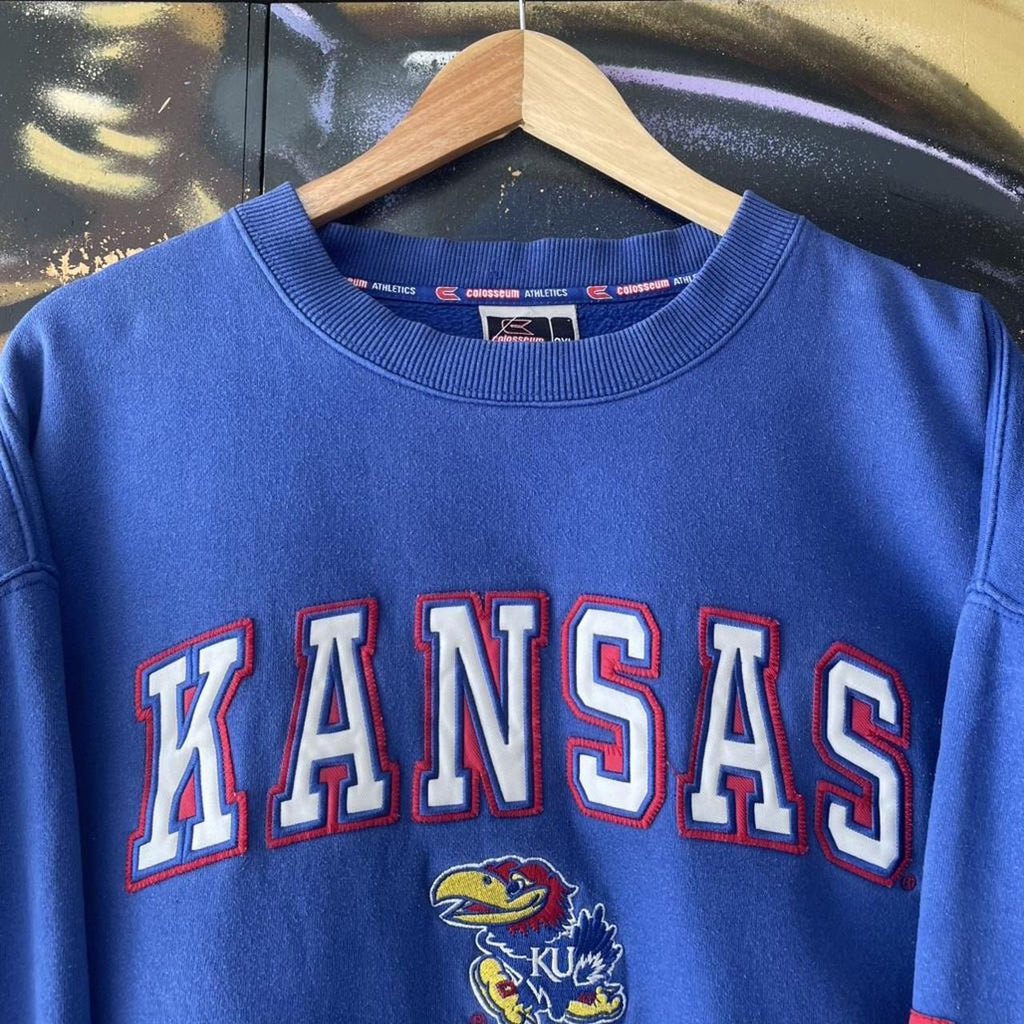 90s Kansas Jayhawks Baseball Spellout Sweatshirt