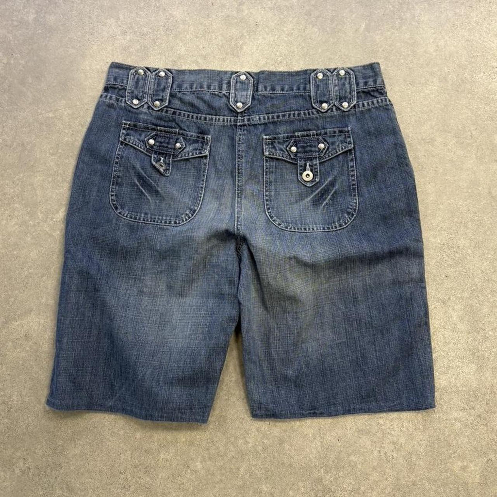Y2K Embroidered Jean Shorts