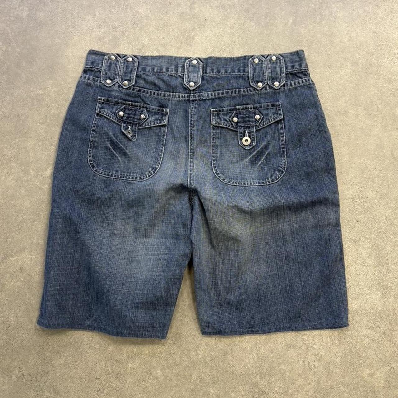 Y2K Embroidered Jean Shorts