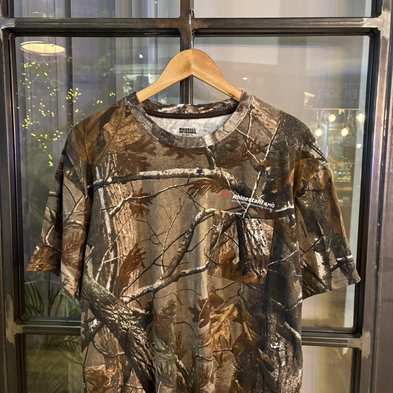 RTT244 - Vintage Retro essential RealTree Camouflage Khaki Green Brown Field Hunting graphic print Top T-Shirt Tee #hunting #realtree #camo #utility