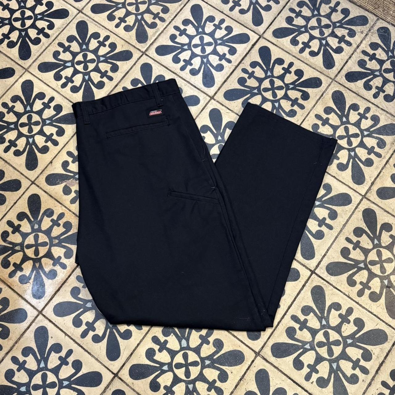 BR1011DW-P - Vintage retro essential Black Dickies Straight Leg Trousers pants casual workwear with elasticated waistband #skater #utility #workwear #straightleg #dickies