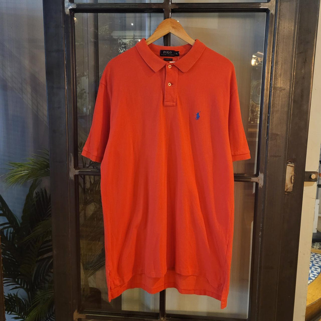 POL125 - Vintage Ralph Lauren Red Polo Shirt Short Sleeve collared button up top #Y2K #preppy #chiefkeef #golf #oldmoney