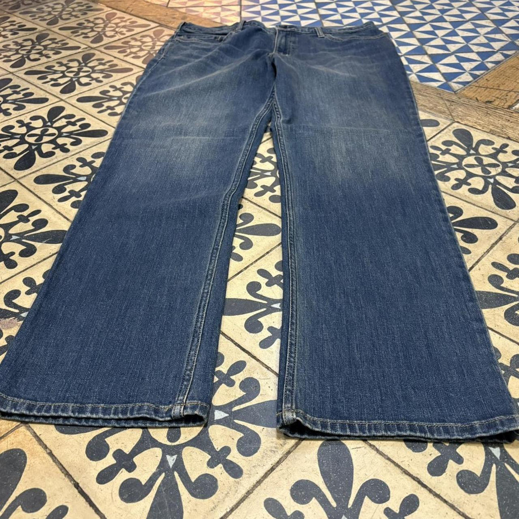 CP4703D-F - Vintage retro essential Carhartt Straight Leg Blue Wash Denim Jeans Trousers pants #denim #carhartt #straightleg #jeans #skater