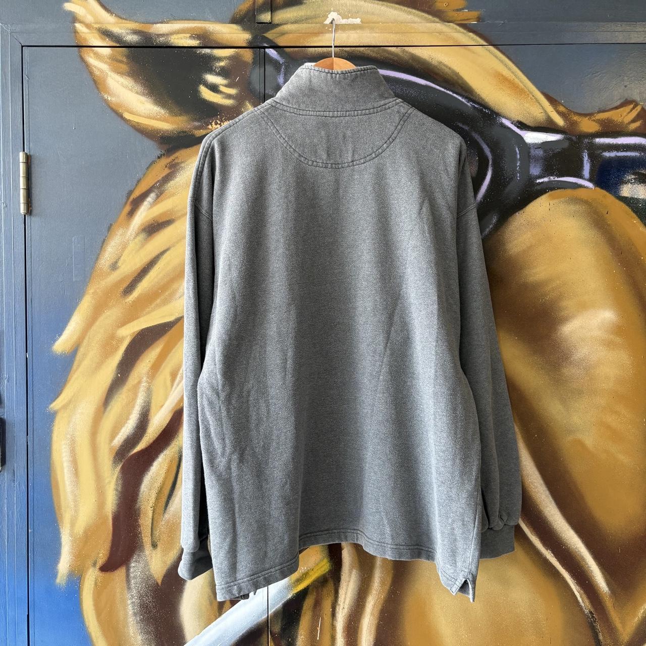 Vintage Nike Sweatshirt Mens Large Grey Solo Swoosh 1/4 Zip Pullover Jumper Top 90s Y2K 00s