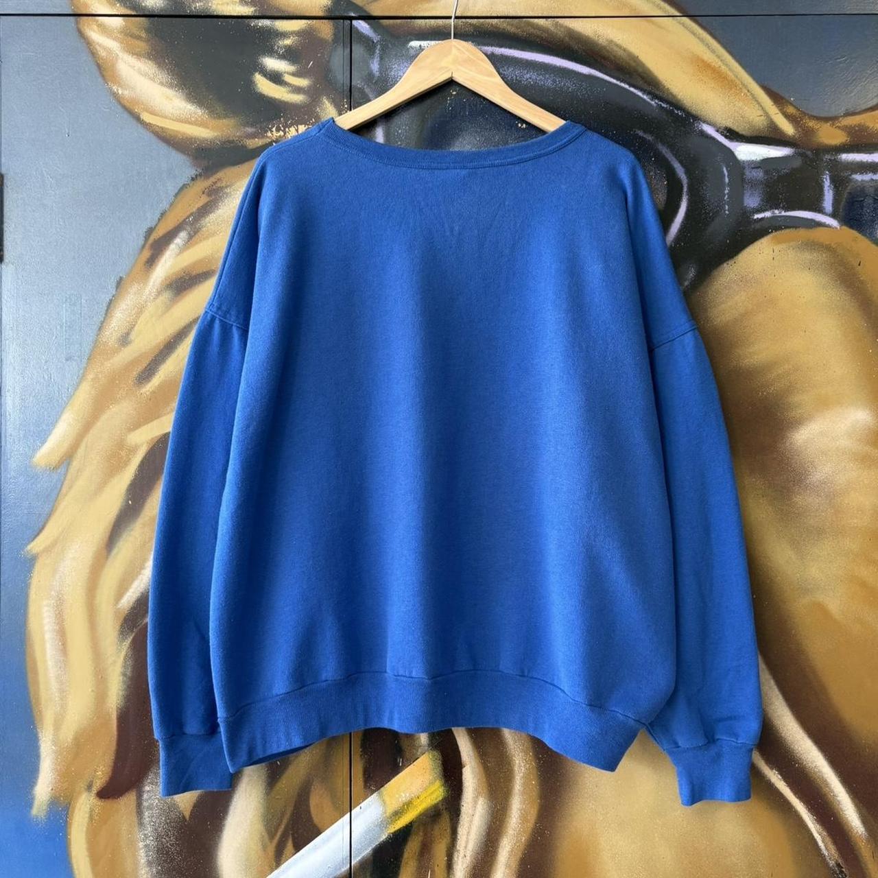 Vintage Phillips 1991 Jumper Blue Mens XL Graphic Print Tech Promo Advertising Sweatshirt Top 90s
