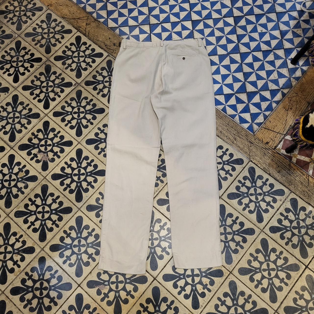 TRW283-P - Vintage retro essential C.P. Company Beige Trousers Jeans Denim pants with embroidered label casual 90s Y2K style #blokecore #cpcompany #trousers #casual #hiphop