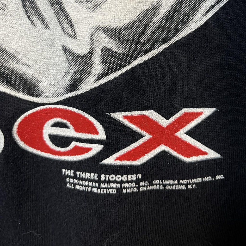 1990 The Three Stooges Safe Sex Graphic Single Stitch Tee