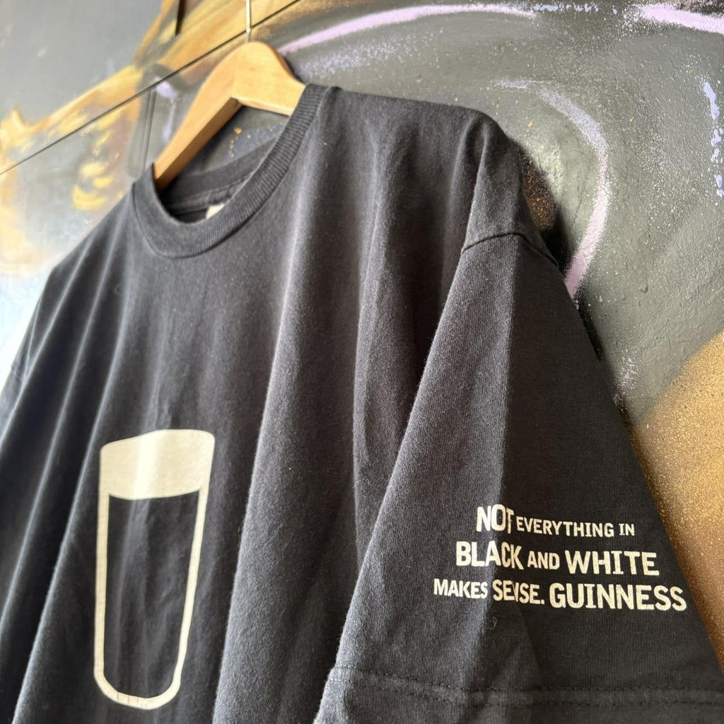 Vintage Guinness Screen Stars T Shirt Mens XL Black Beer Promo Graphic Print Logo Tee Top 90s Y2K