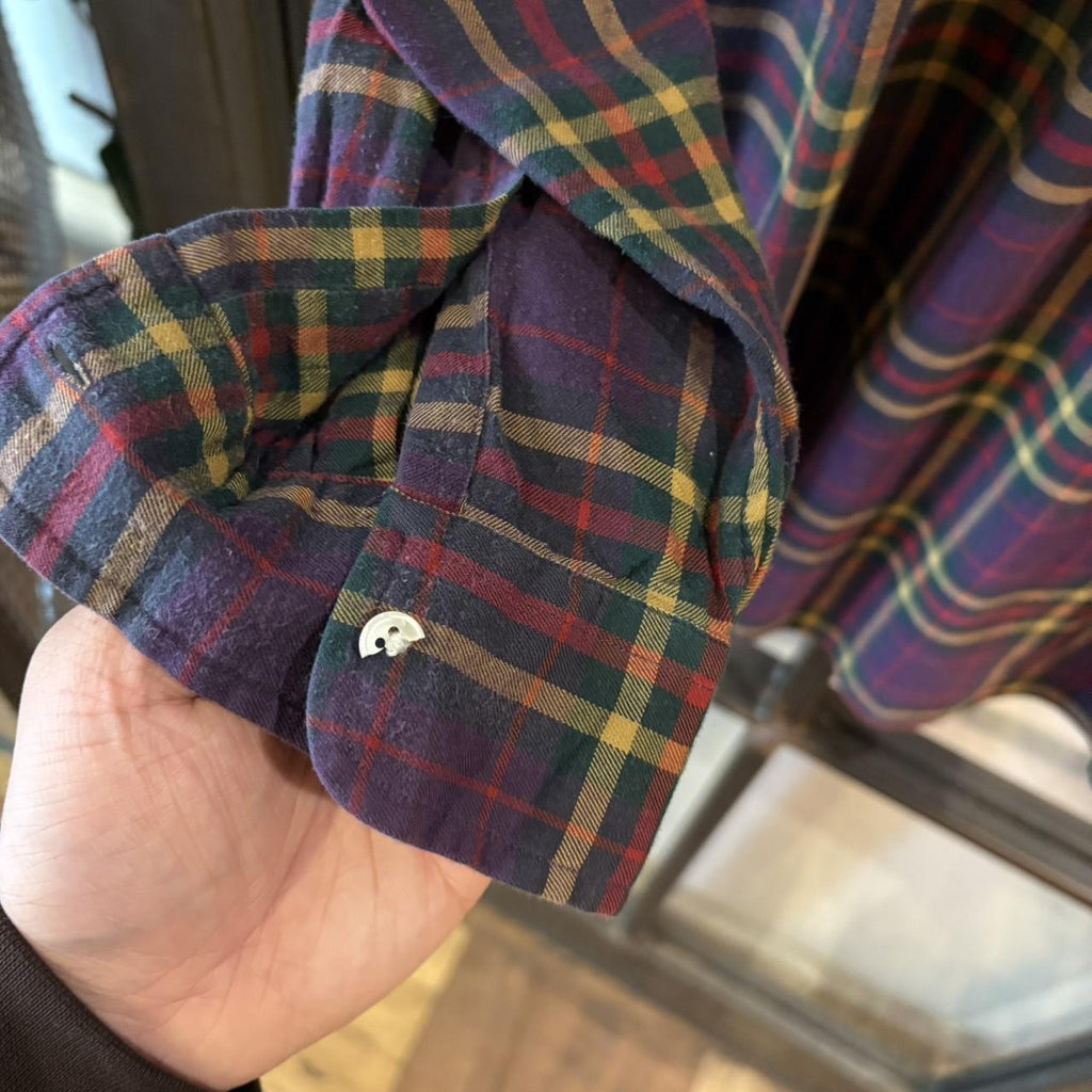 0425E05F - Vintage Ralph Lauren Purple Check Longsleeve collared button up polo shirt top #Y2K #preppy #chiefkeef #smartcasual #oldmoney
