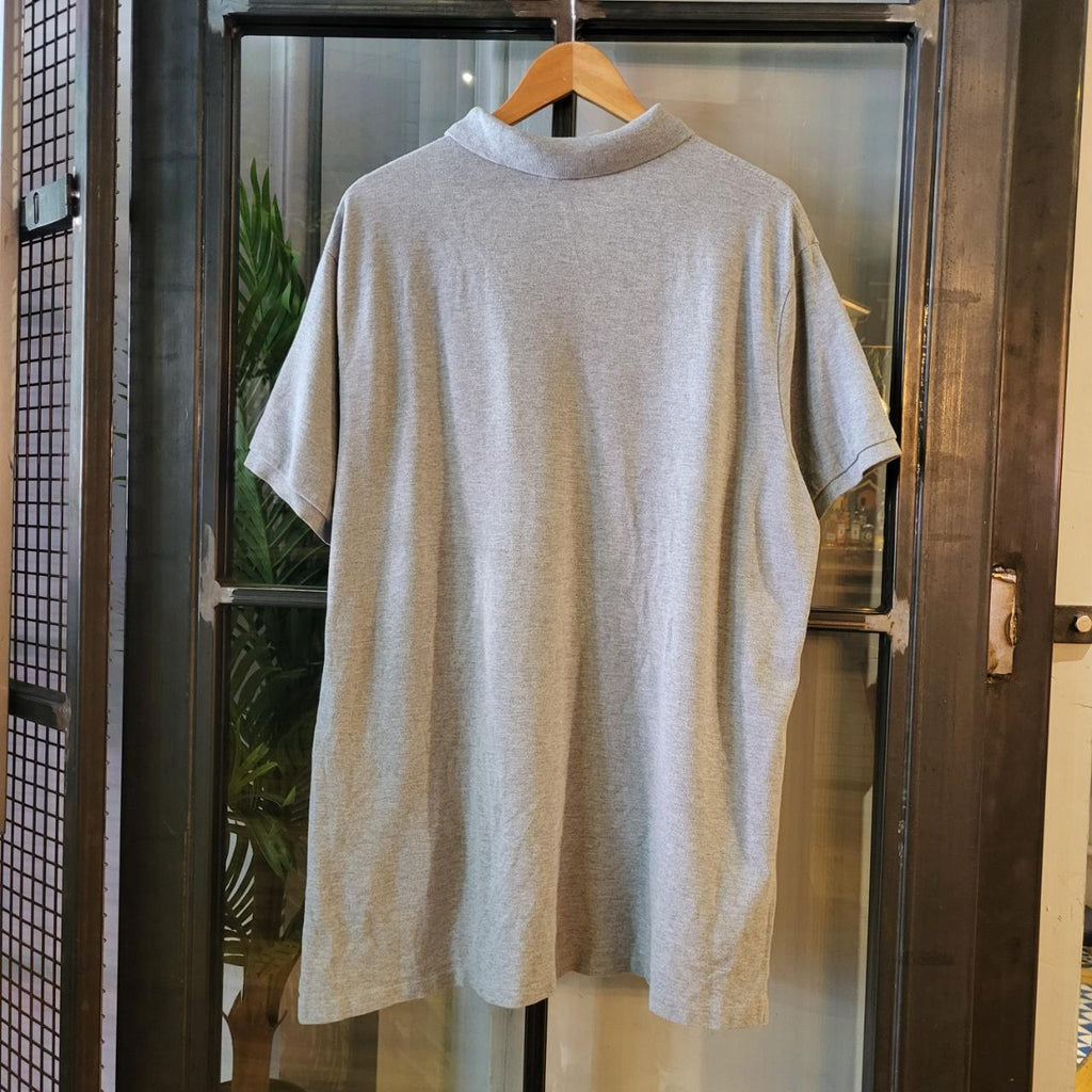 POL027 - Vintage Ralph Lauren Light grey Polo Shirt Short Sleeve collared button up top #Y2K #preppy #chiefkeef