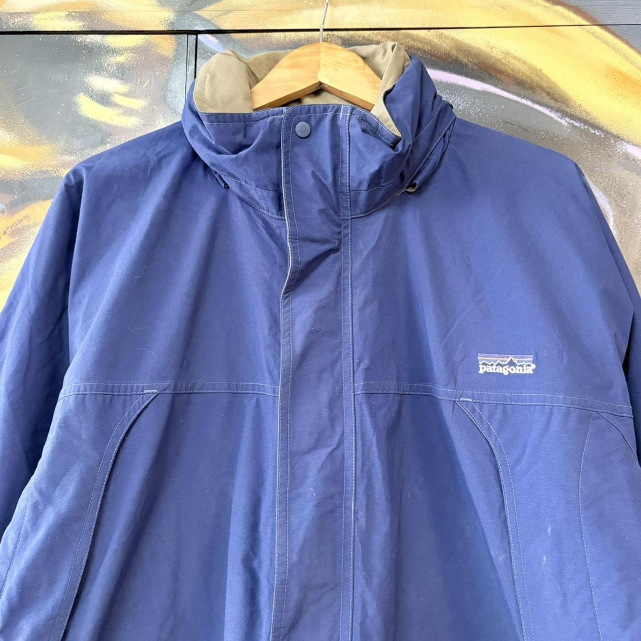 ADN0101CI-U - Vintage Retro Essential Blue Patagonia Goretex Waterproof Full Zip padded jacket coat #gorpcore #goretex #expedition #outdoor #patagonia