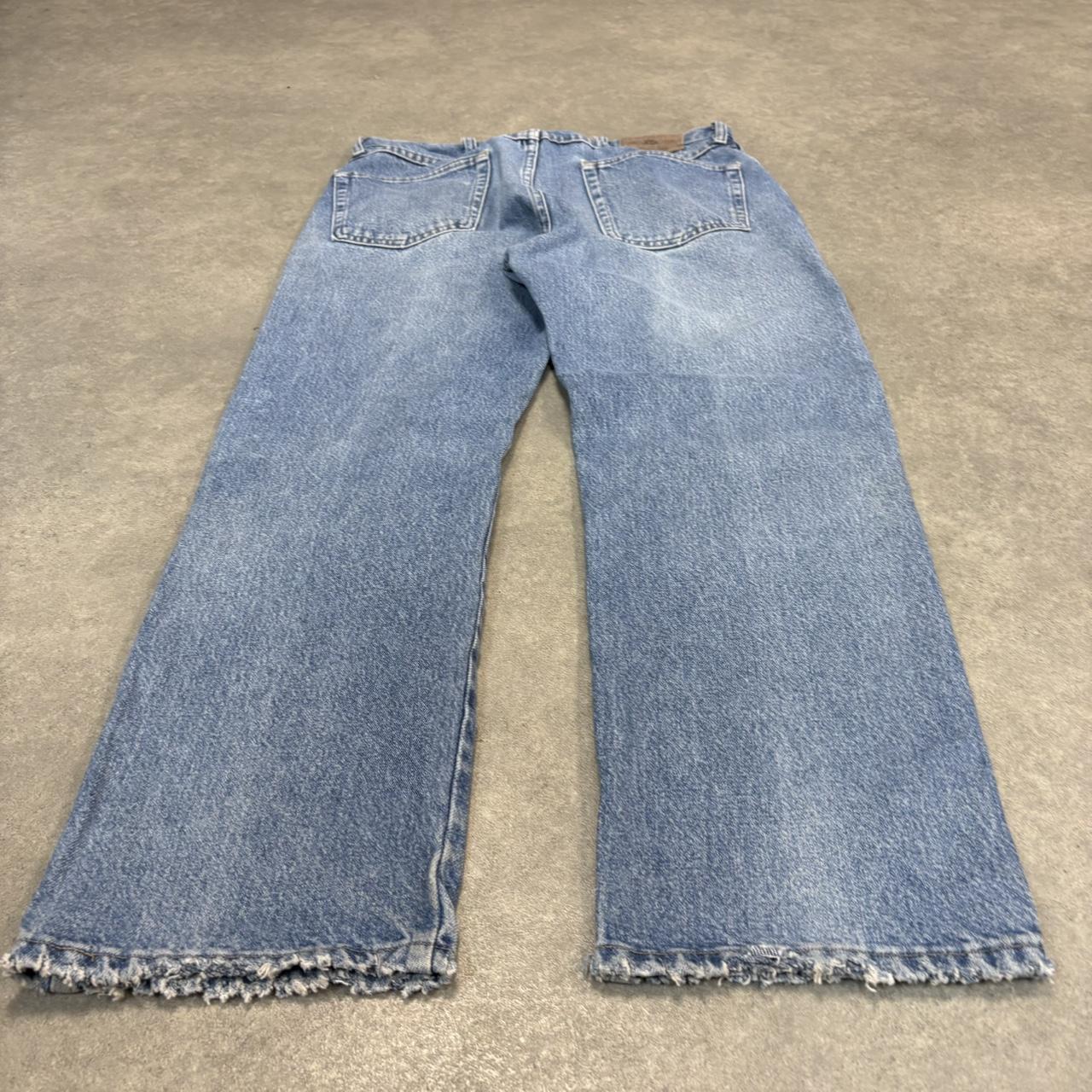 Vintage Blue Wash Wrangler Jeans Mens 34” Straight Leg Denim Trousers Skate Western Vintage Y2K 90s